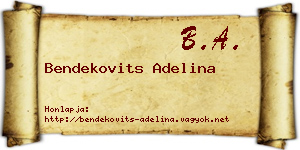 Bendekovits Adelina névjegykártya
